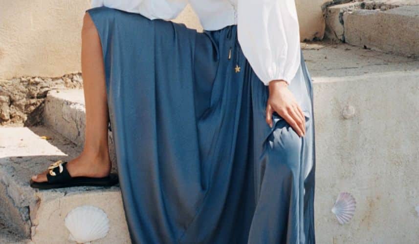 falda arrugado zara