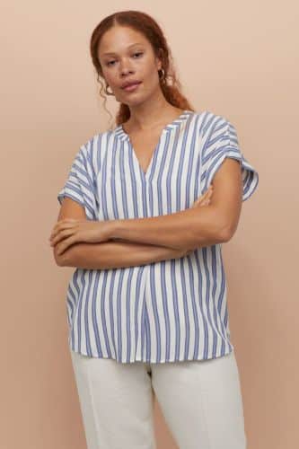 blusa efecto arrugado H&M