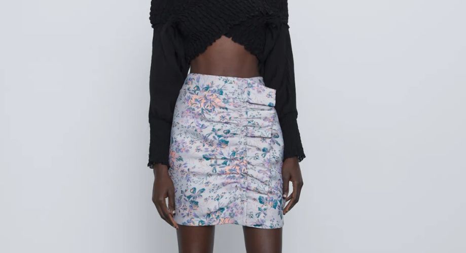 falda drapeada zara