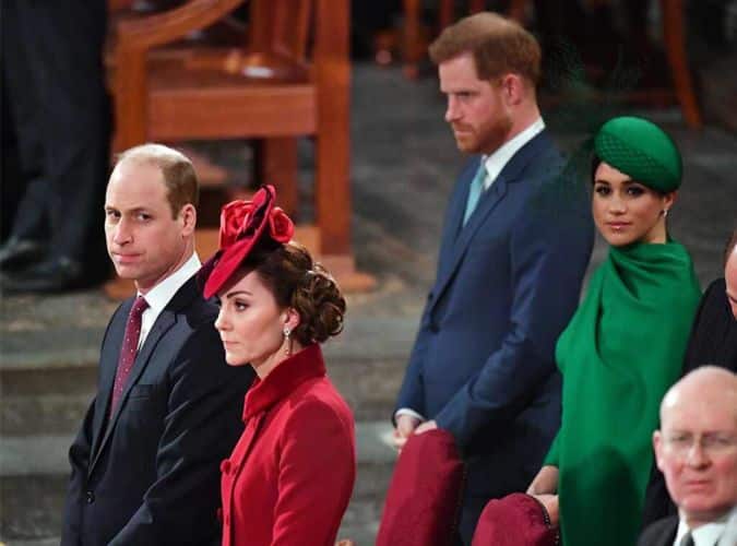 Principe Harry, Meghan Markle, Kate Middleton y el Príncipe William.