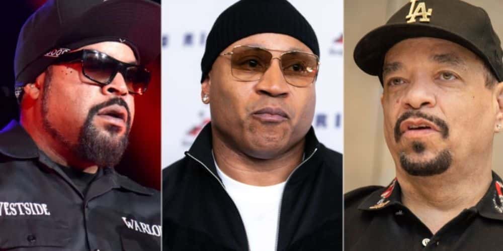 Los raperos: Ice Cube, LL Cool J, Ice T