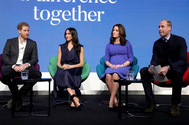 Principe Harry, Meghan Markle, Kate Middleton y el Príncipe William.