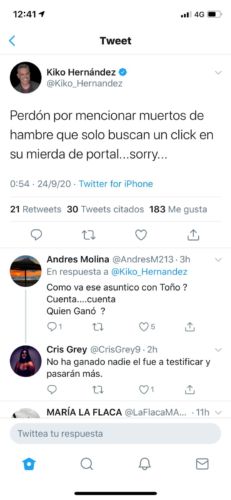 Kiko Hernández se cobra venganza y raja lo más grande por su guerra con Toño Sanchís