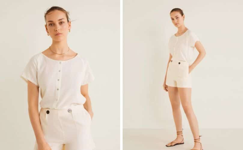 blusa blonda mango