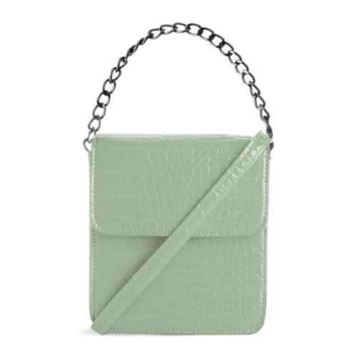 bolso cuadrado verde