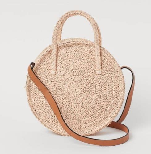 bolso paja H&M