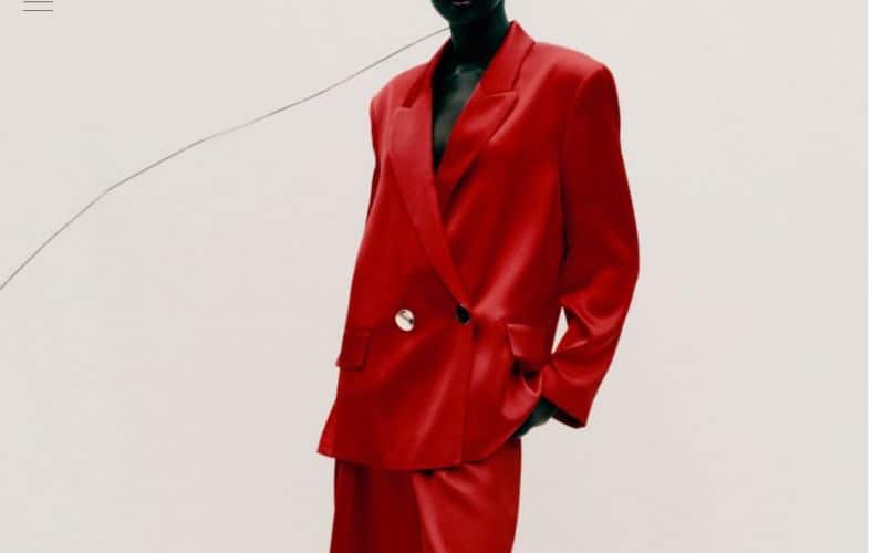 traje satinado zara