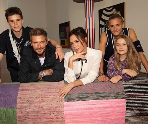 Victoria Beckham y familia