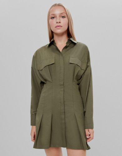 vestido camisa bershka
