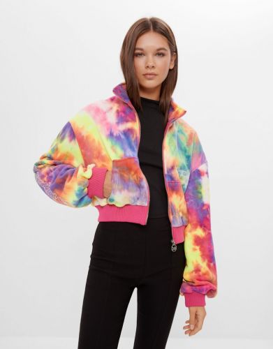 chaqueta polar tie dye