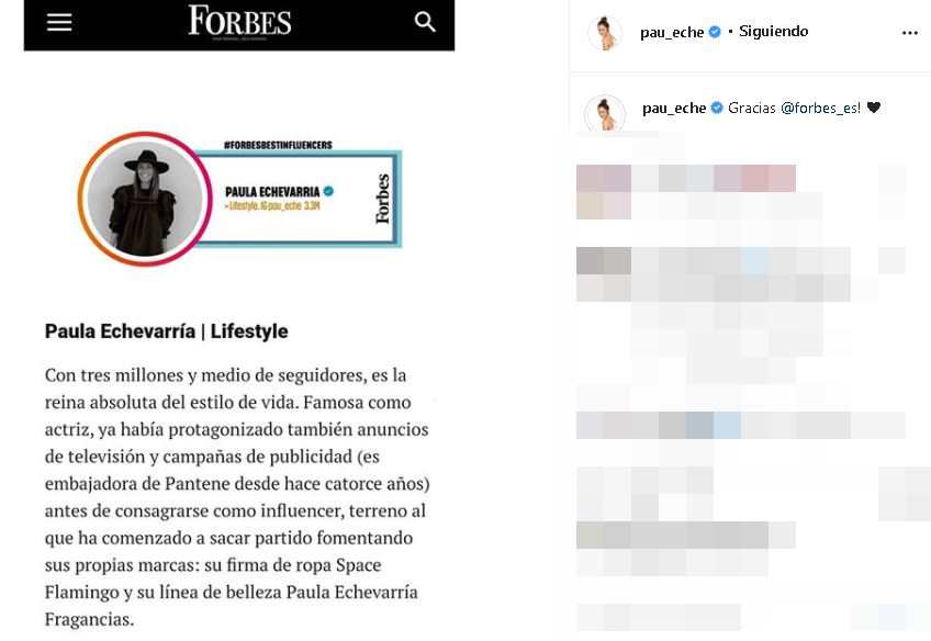 Las palabras de agradecimiento de Paula Echevarría