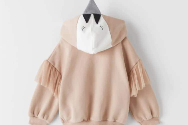 sudadera tul zara