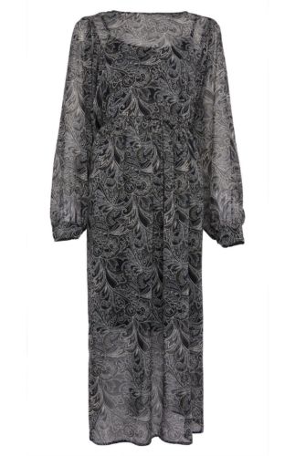 Vestido de gasa con mangas abullonadas. Primark