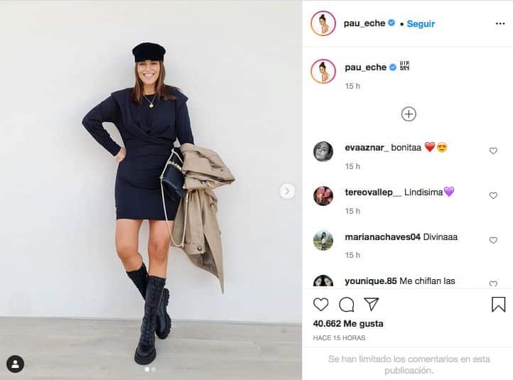 Elegante y con botas militar, Paula Echevarría sonríe al fin de semana con este look