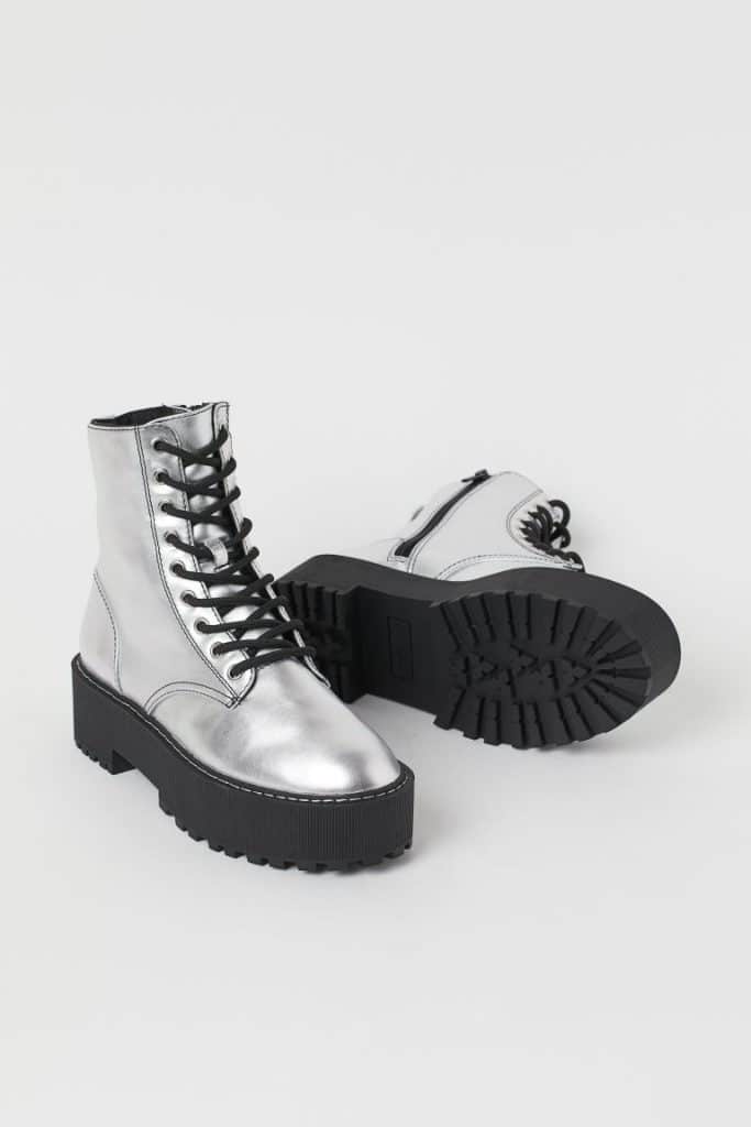 botas metalizadas