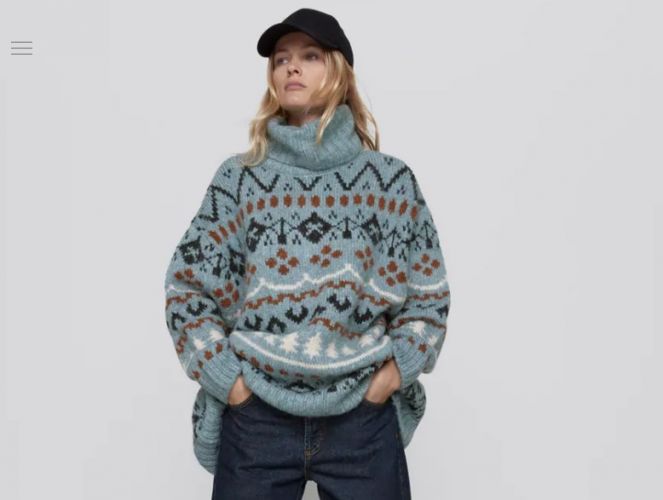 Jersey punto oversize jacquard