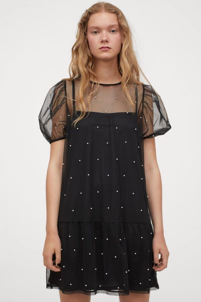 vestido malla H&M