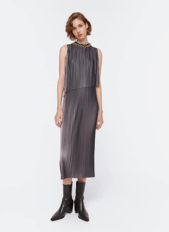 vestido bicolor