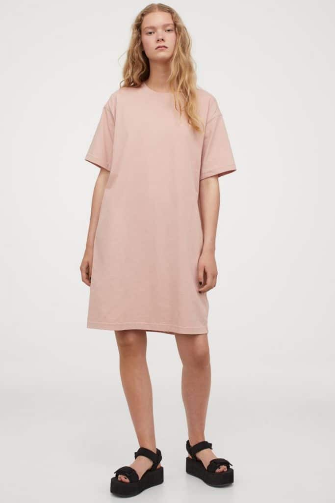 vestido camiseta H&M