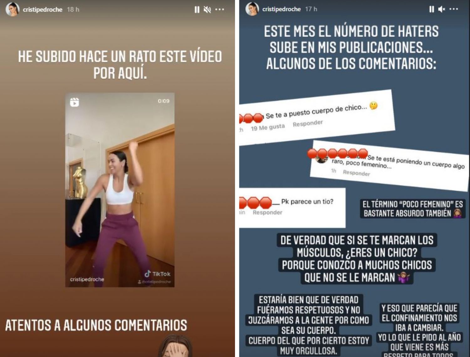 cristina pedroche criticas cuerpo instagram Moncloa