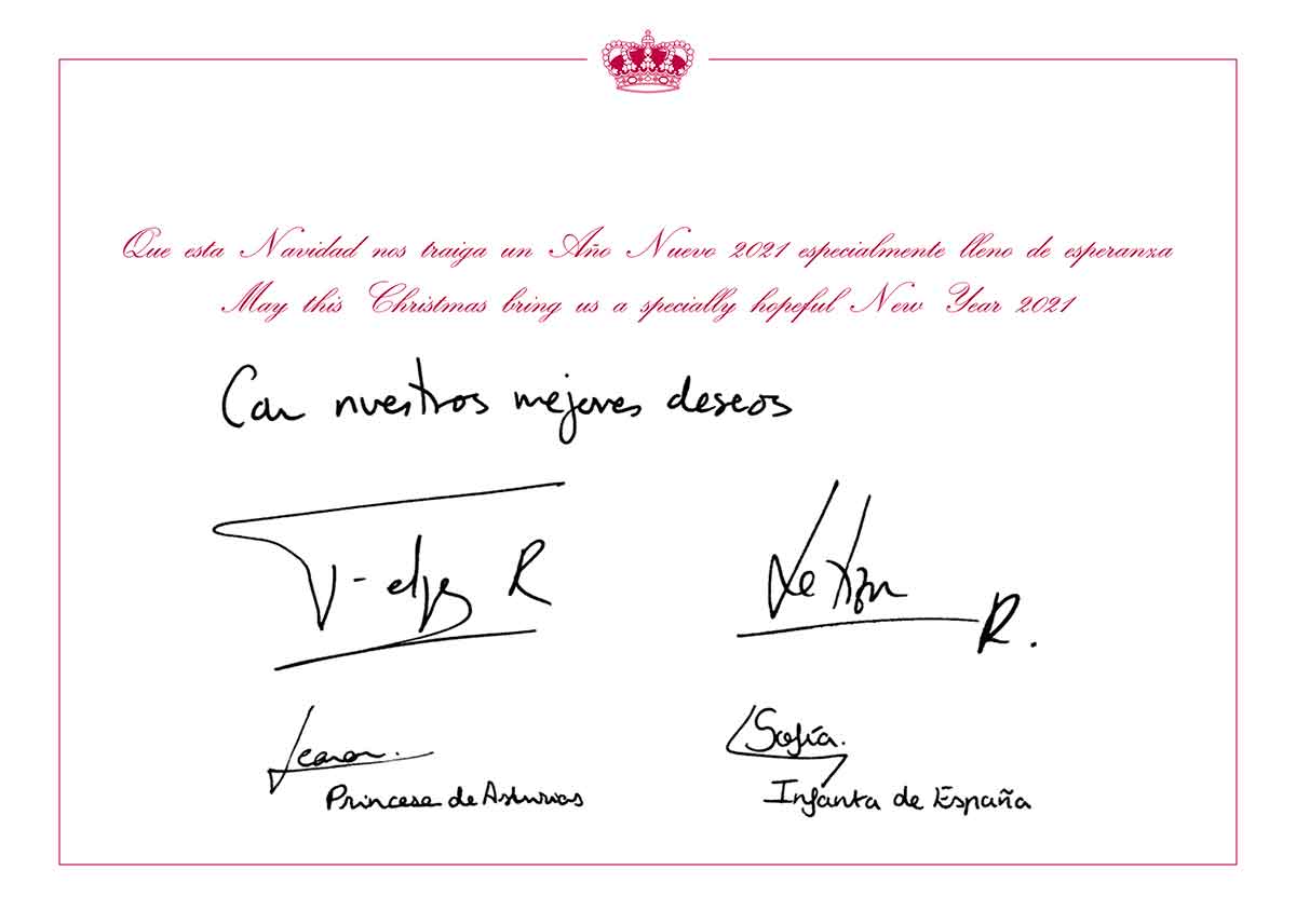 Firma de Letizia y sus hijas