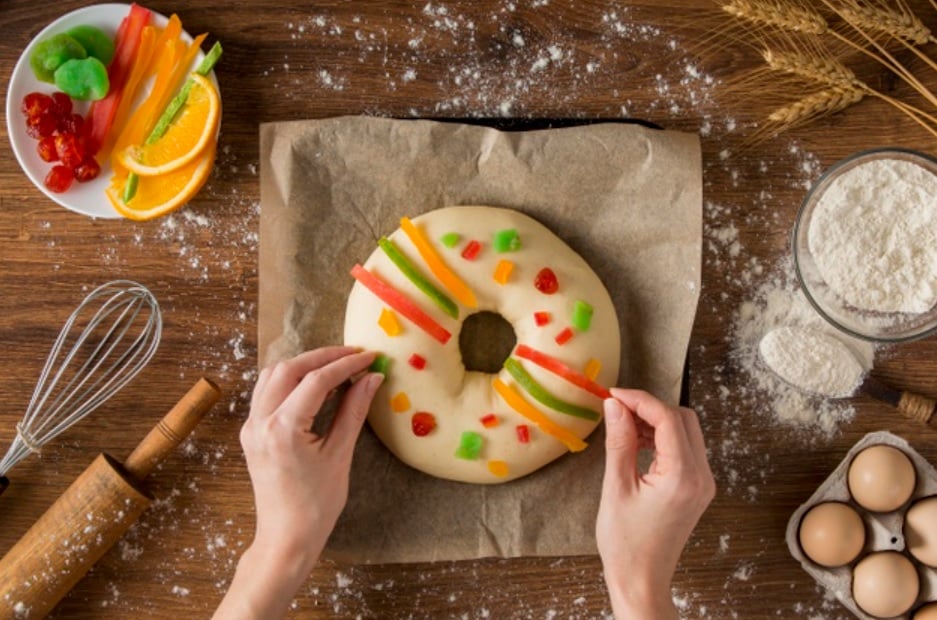 Receta para un roscón de reyes casero