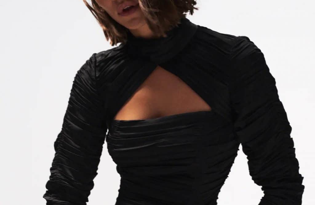 vestido satinado zara