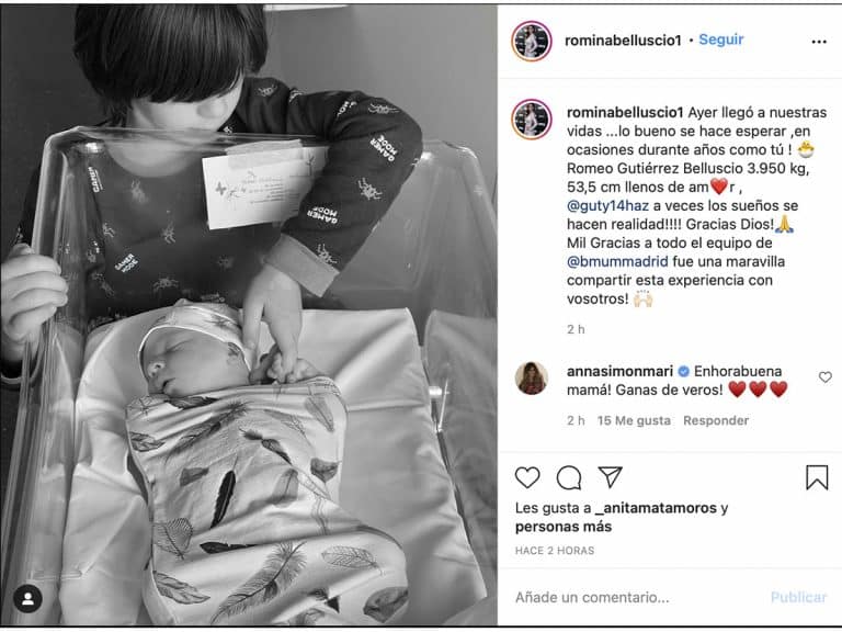 Nace Romeo, el nuevo hijo de Romina Belluscio y Guti