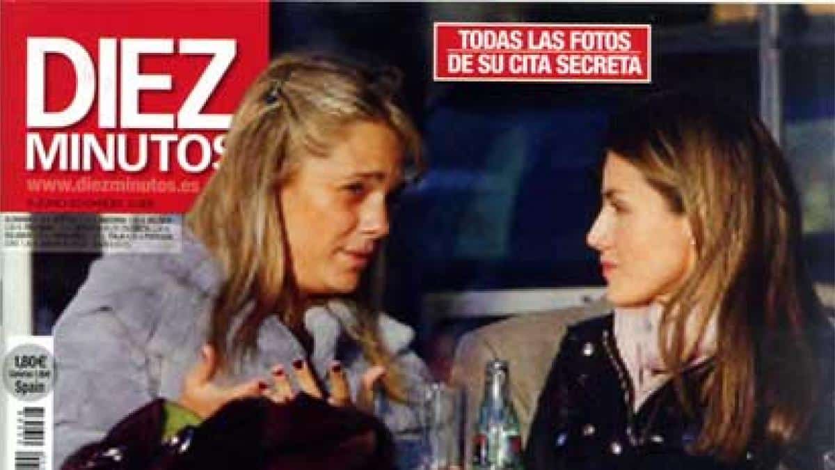 Letizia e Isabel Sartorius dos amigas en un  bar del Pardo