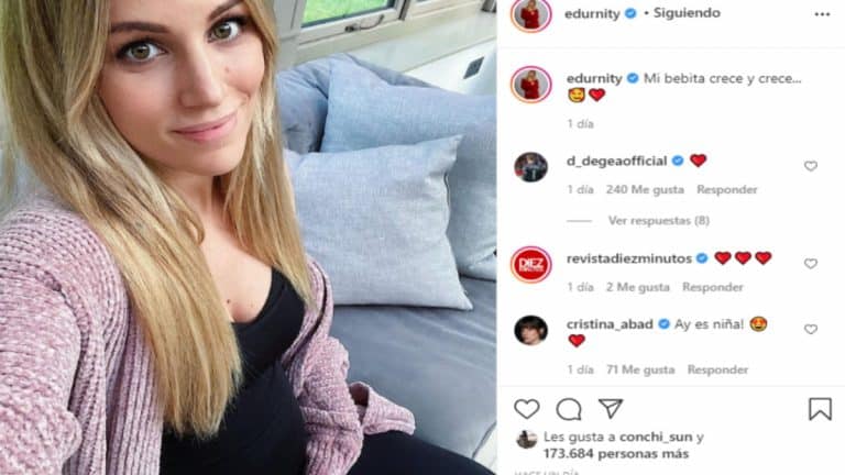 Edurne muestra como crece su «bebita» en la recta final de su embarazo