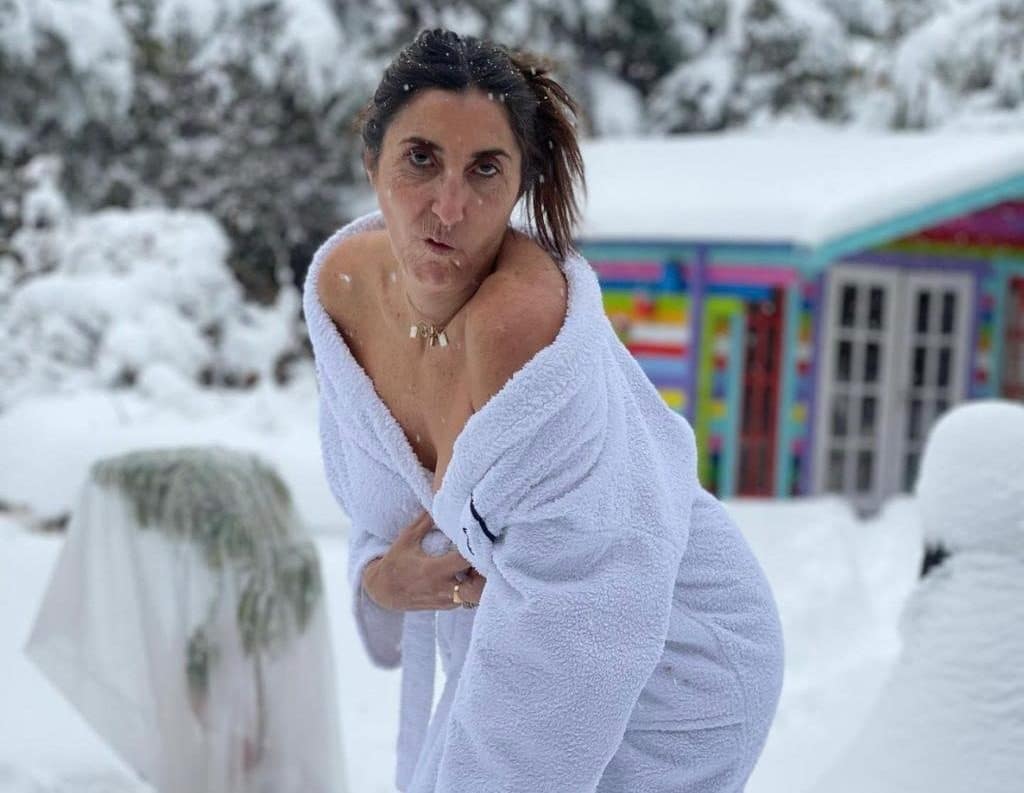 Paz Padilla en la nieve