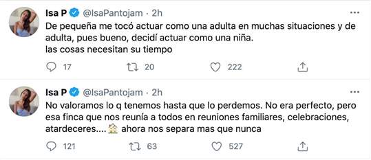 Tweets Isa Pantoja