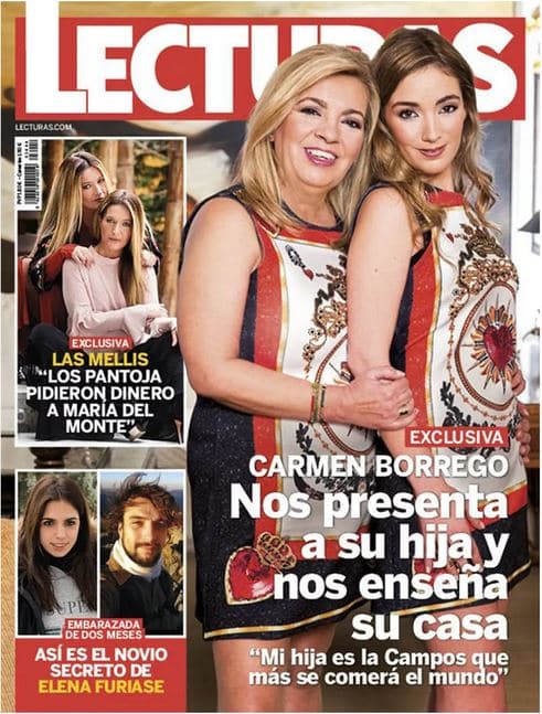 Carmen Borrego con su hija en la portada de Lecturas