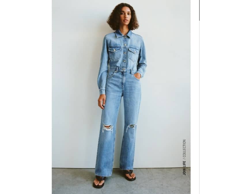 Zara: El mono denim roto que sienta de maravilla