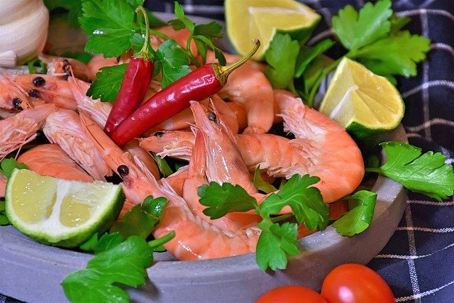 Receta de mango con langostinos... Para chuparse los dedos