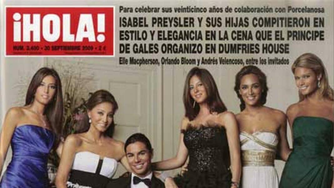 portada hola con charisse y julio iglesias y todas las hijas de isabel preysler