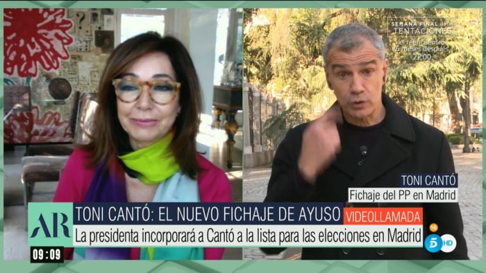 Ana Rosa Quintana contacta desde su mansión de Madrid