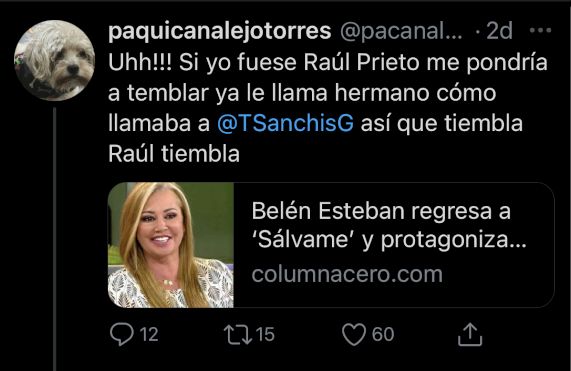 Raúl Prieto, el peor parado en la guerra entre Belén Esteban y Toño Sanchís