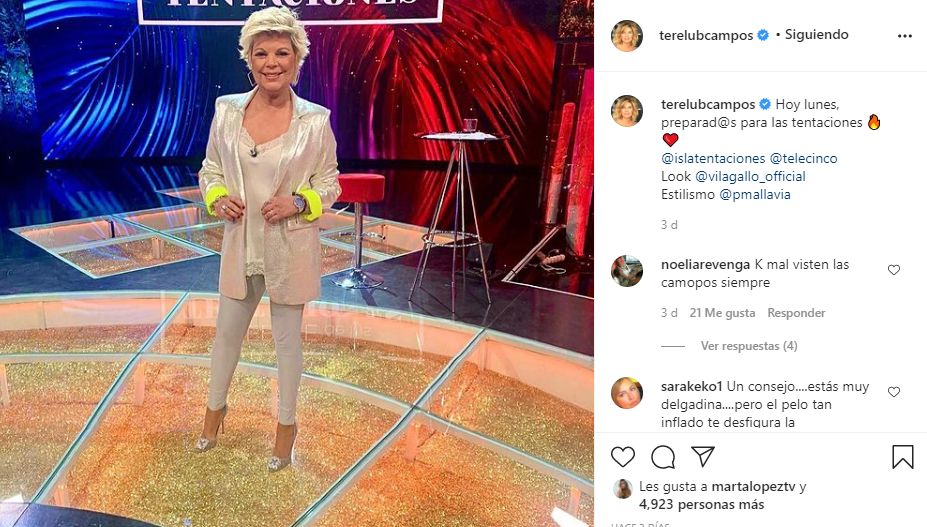 Terelu Campos, irreconocible: "Quién te ha visto y quién te ve. ¿Qué te ha pasado?"