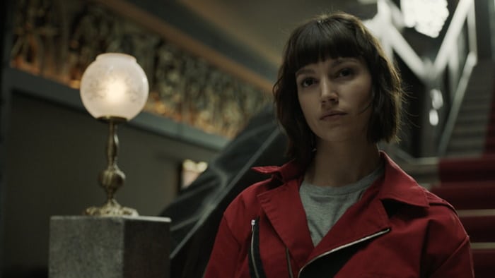 ursula corbero en una escena de la casa de papel