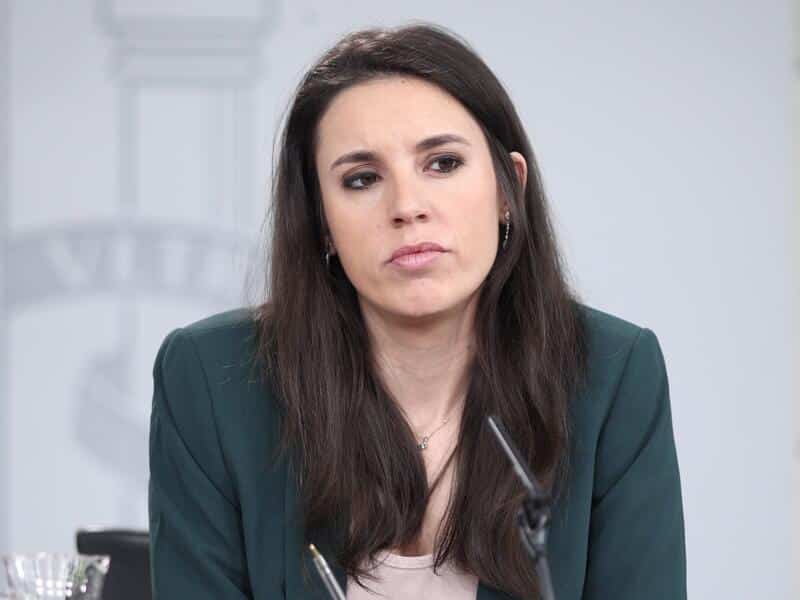 Irene Montero: admitida a trámite la denuncia por vulnerar la presunción de inocencia de Antonio David