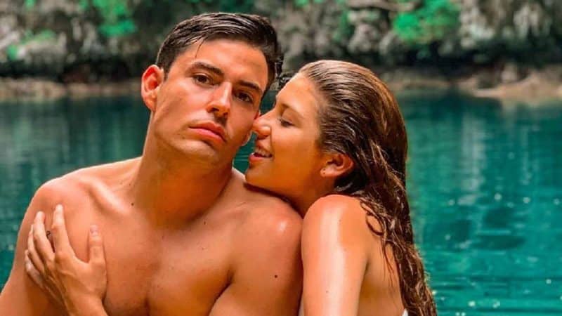 Anita Matamoros con su novio