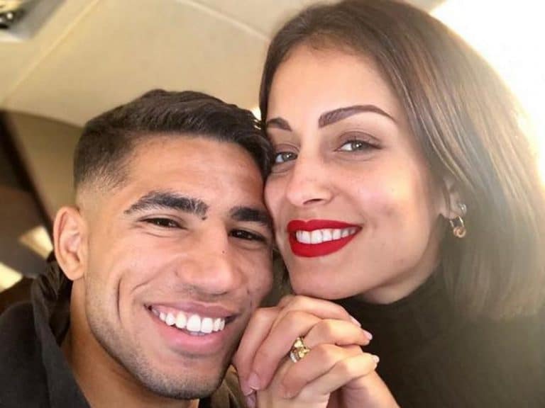 Hiba Abouk y Achraf Hakimi derrochan complicidad en la Caja Mágica