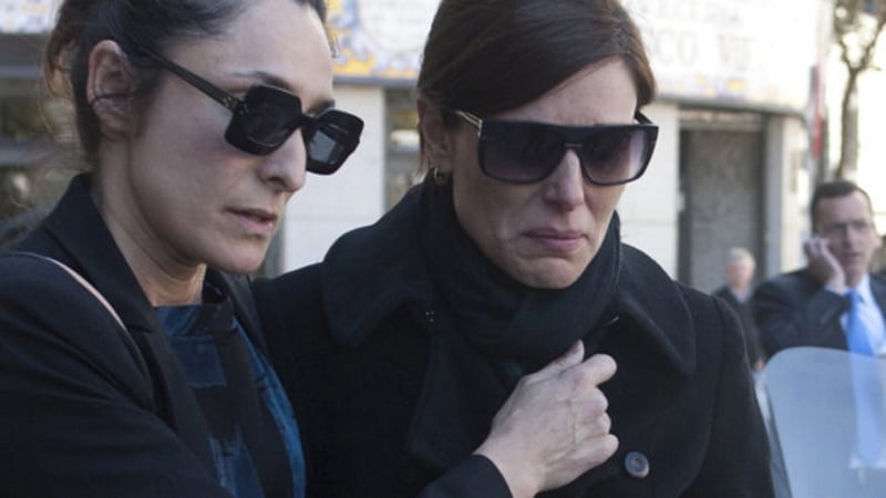 raquel sanchez silva en el funeral de mario biondo