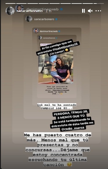 sara carbonero y dani martinez tonteo en instagram