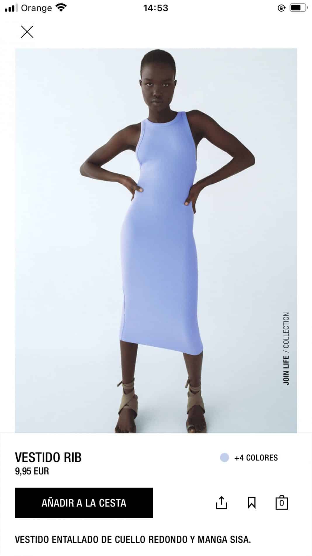 vestido sin manga