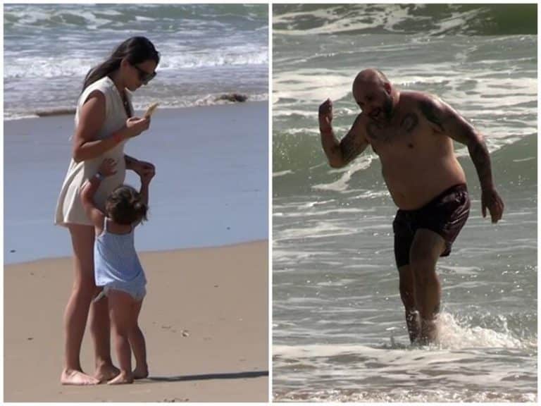 En fotos: Kiko Rivera e Irene Rosales, jornada idílica en la playa con sus hijas