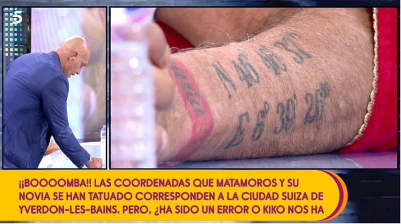 kiko matamoros tatuaje coordenadas
