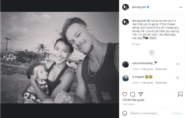 Captura Instagram Naya Rivera exmarido Ryan Dorsey