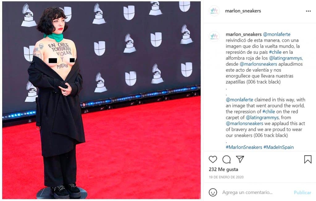 Captura Instagram Marlon Almudena Navalón Mon Laferte